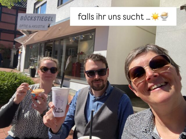 #Melle # Eis #sonnetanken☀️ #Optik #Akustik 
Wir genießen heute 😊